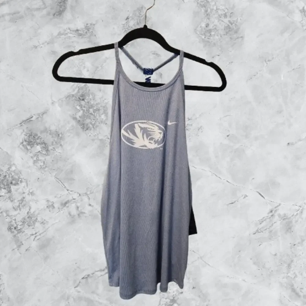 Nike Dry Women's Large Missouri Tigers Tank NWT $40 Blue Striped
